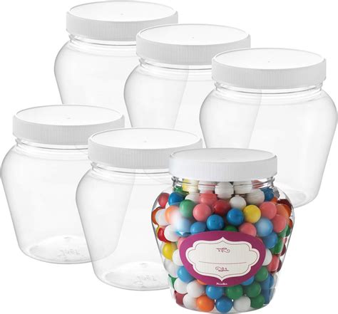 2 Sets Plastic Candy Jar with Lid for Candy Buffet with Mini Acrylic Plastic Kitchen Scoop 42 oz Clear Candy Container Plastic Cookie Jar for Kitchen Counter Decorative Plastic Jar with Lid. 4.2 out of 5 stars. 19. 50+ bought in past month. $13.99 $ 13. 99. List: $14.99 $14.99. FREE delivery Fri, Feb 23 on $35 of items shipped by Amazon. Or fastest …
